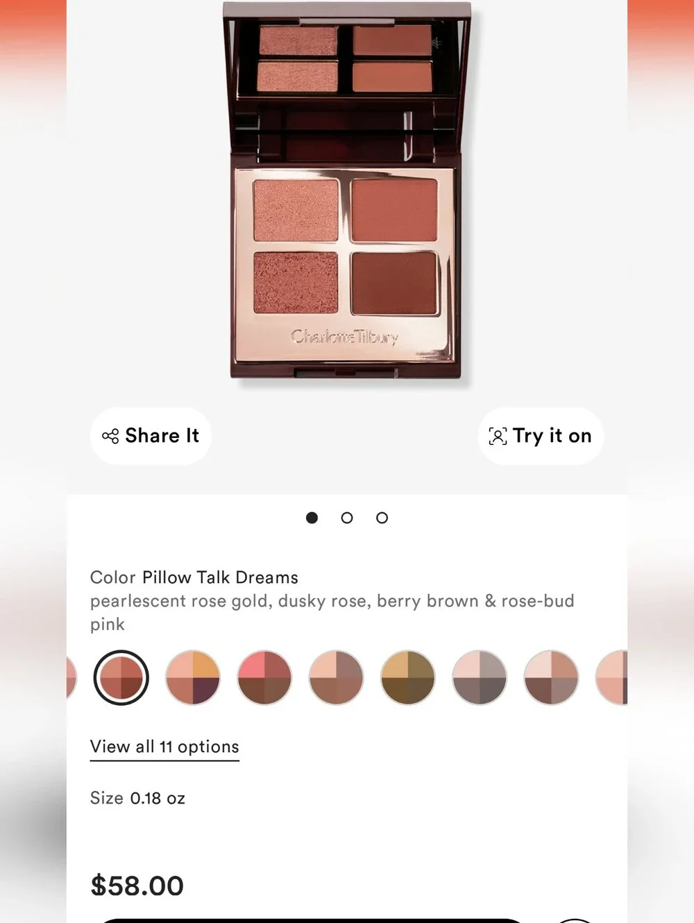Charlotte Tilbury Pillow Talk Dreams Quad - Rose Gold & Dusky Rose